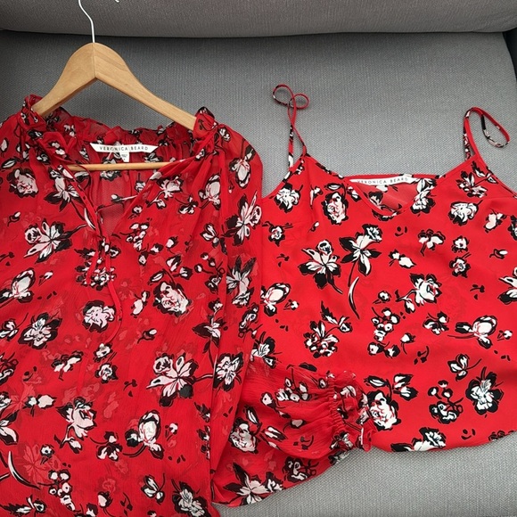VERONICA BEARD Floral Silk Top, Size 6 - Picture 3 of 16
